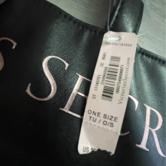 Victoria's Secret Black Tote with Fringe - Picture 2 of 2